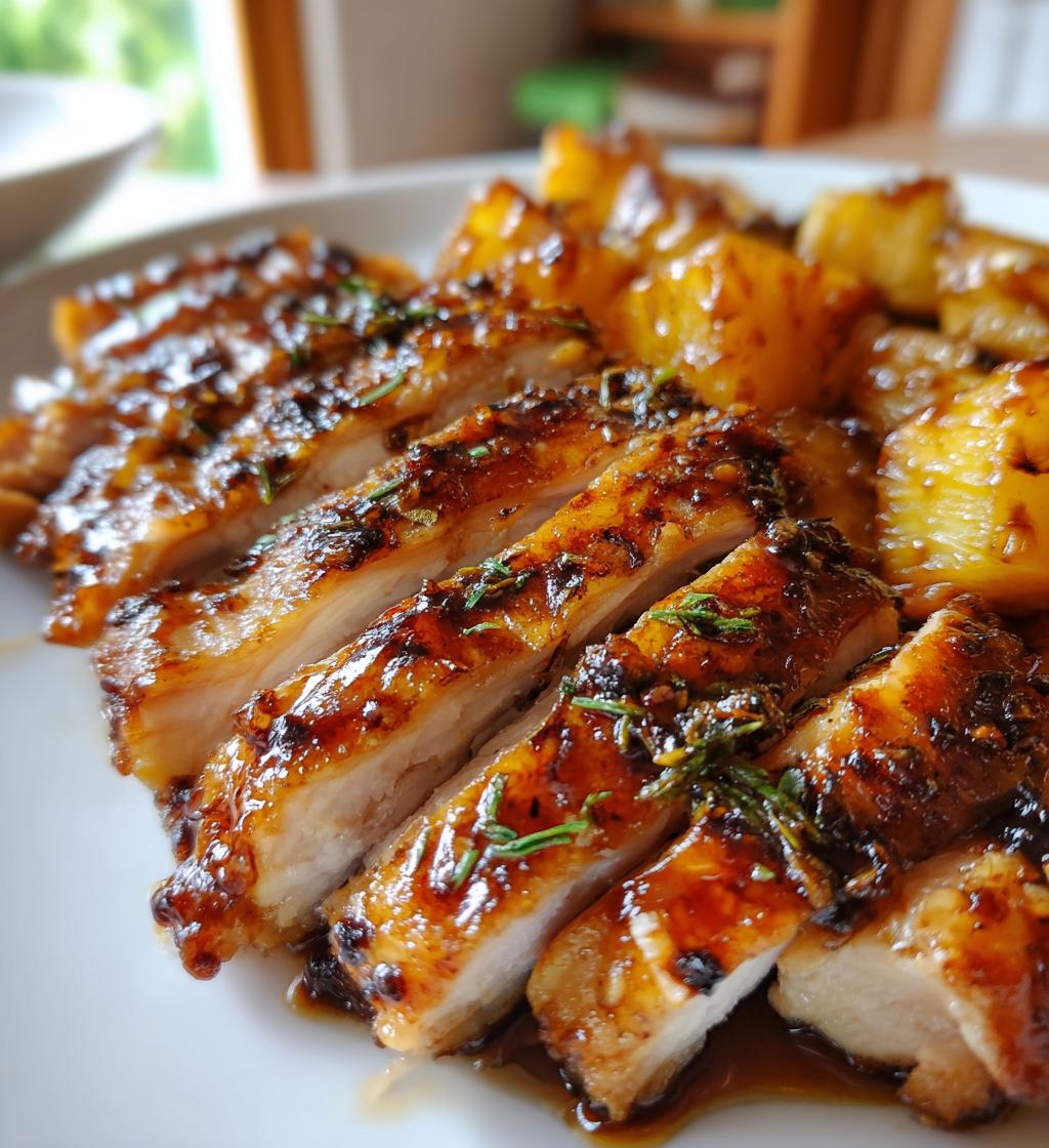 air fryer pineapple teriyaki chicken breast recipe - detail 1