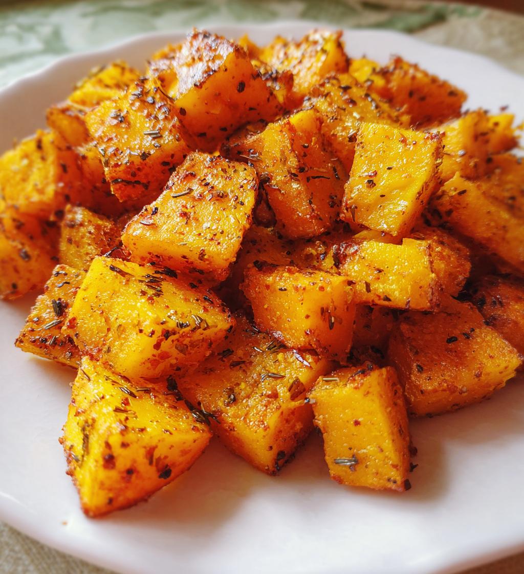 air fryer pumpkin cubes crispy tips - detail 1