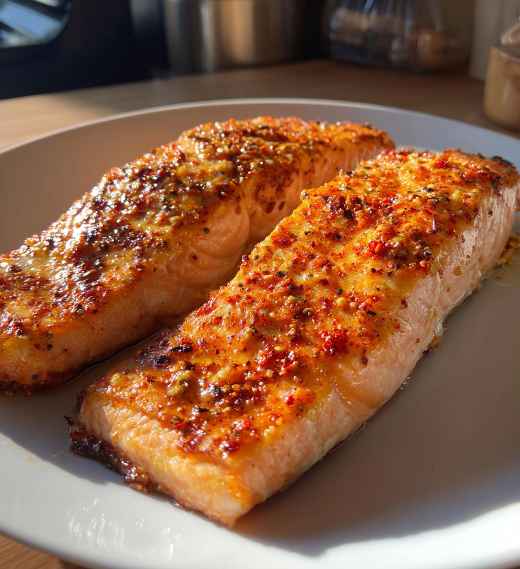 air fryer salmon fillets - detail 1