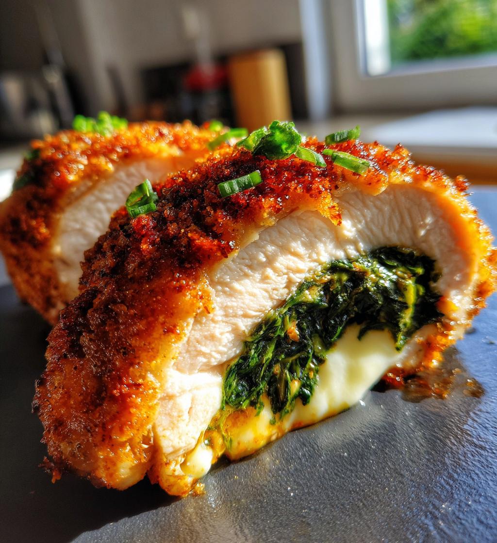 air fryer spinach and cheese stuffed chicken breast delights - detail 1