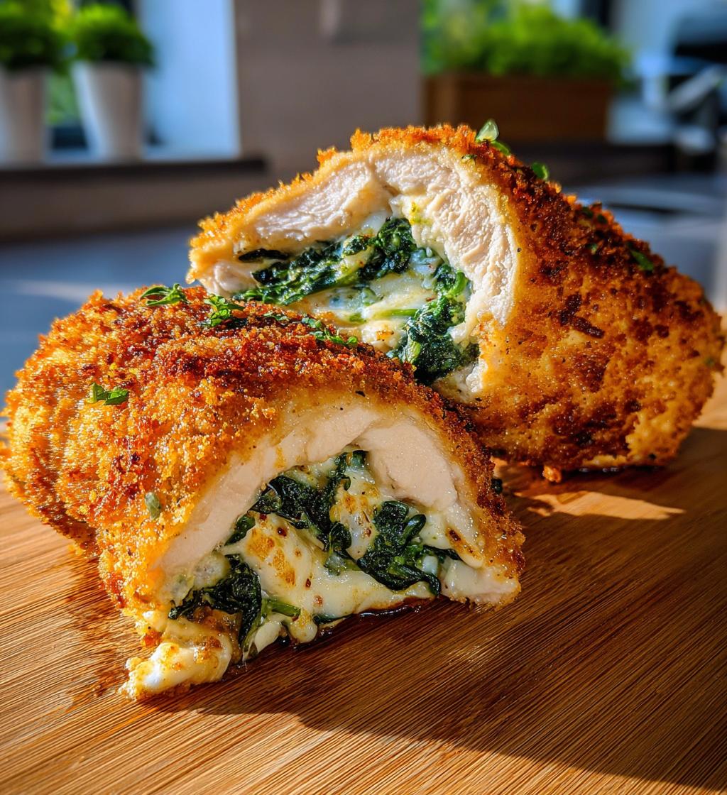 air fryer spinach and cheese stuffed chicken breast delights