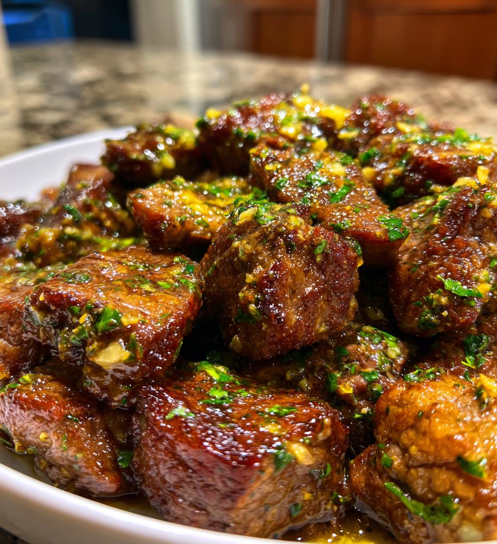 air fryer steak bites with garlic butter recipe - detail 1