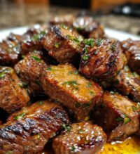 air fryer steak bites with garlic butter recipe