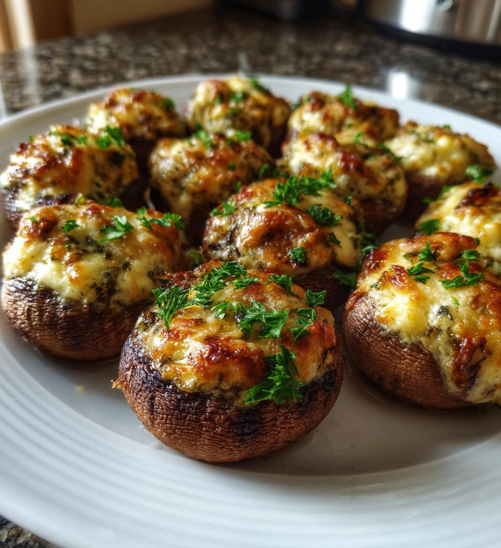 air fryer stuffed mushrooms deliciously cheesy bites - detail 1
