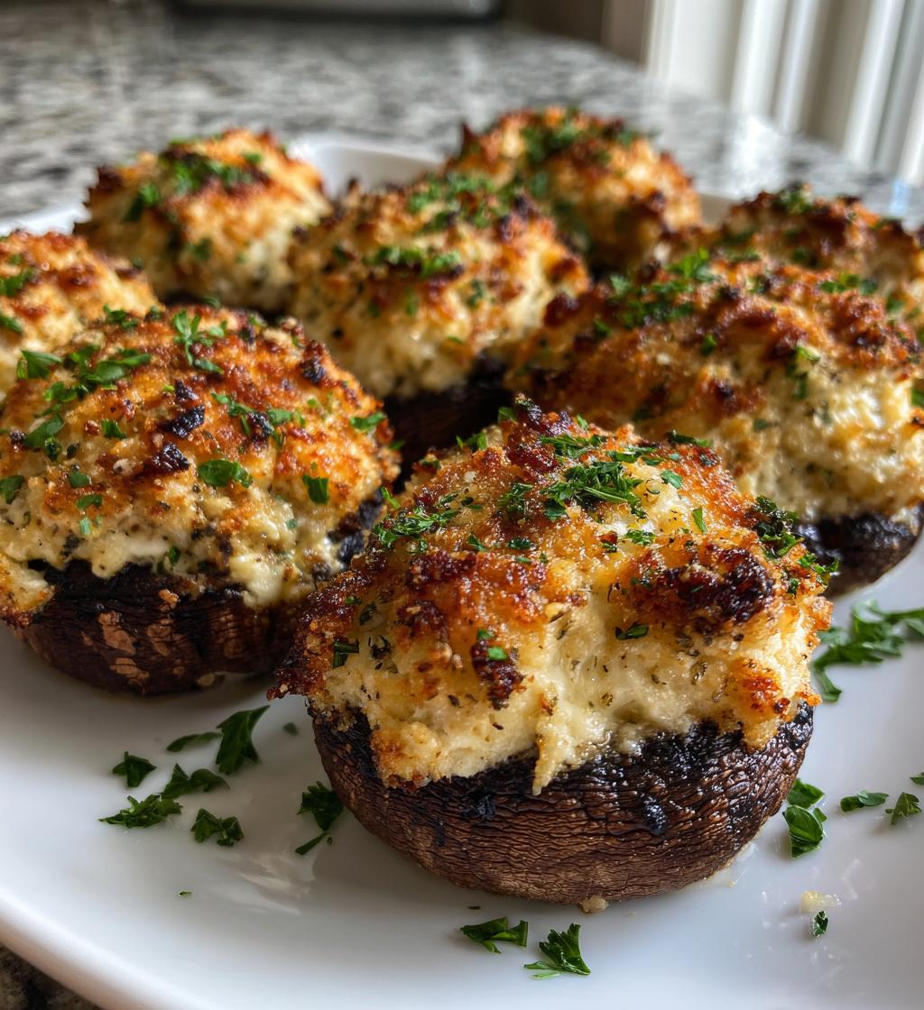 air fryer stuffed mushrooms recipe - detail 1