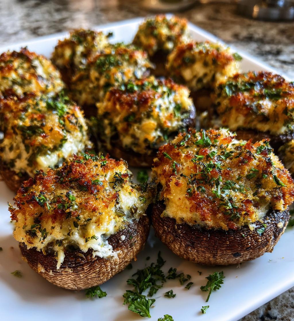 air fryer stuffed mushrooms recipe