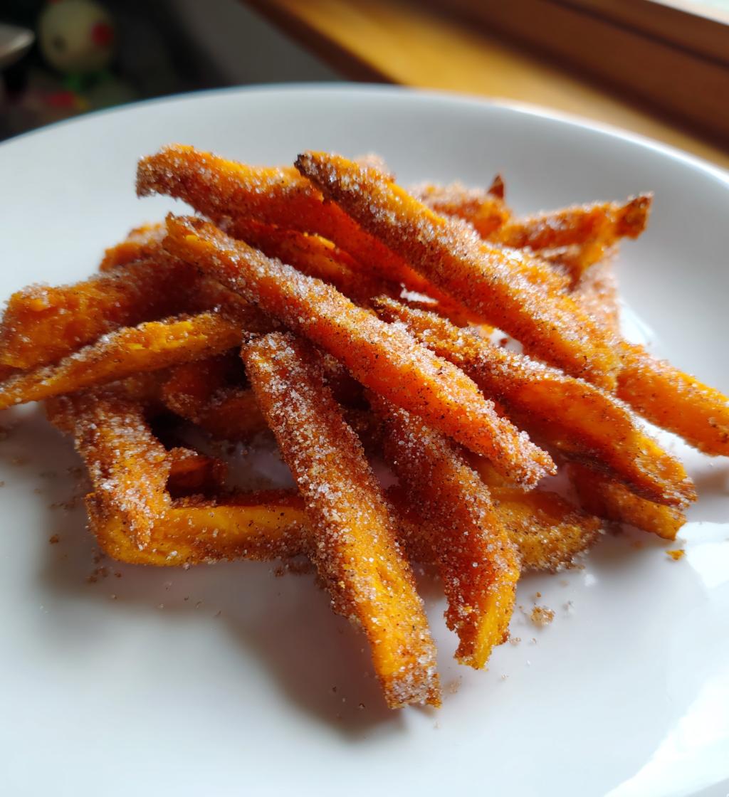 air fryer sweet potato fries with cinnamon sugar - detail 1