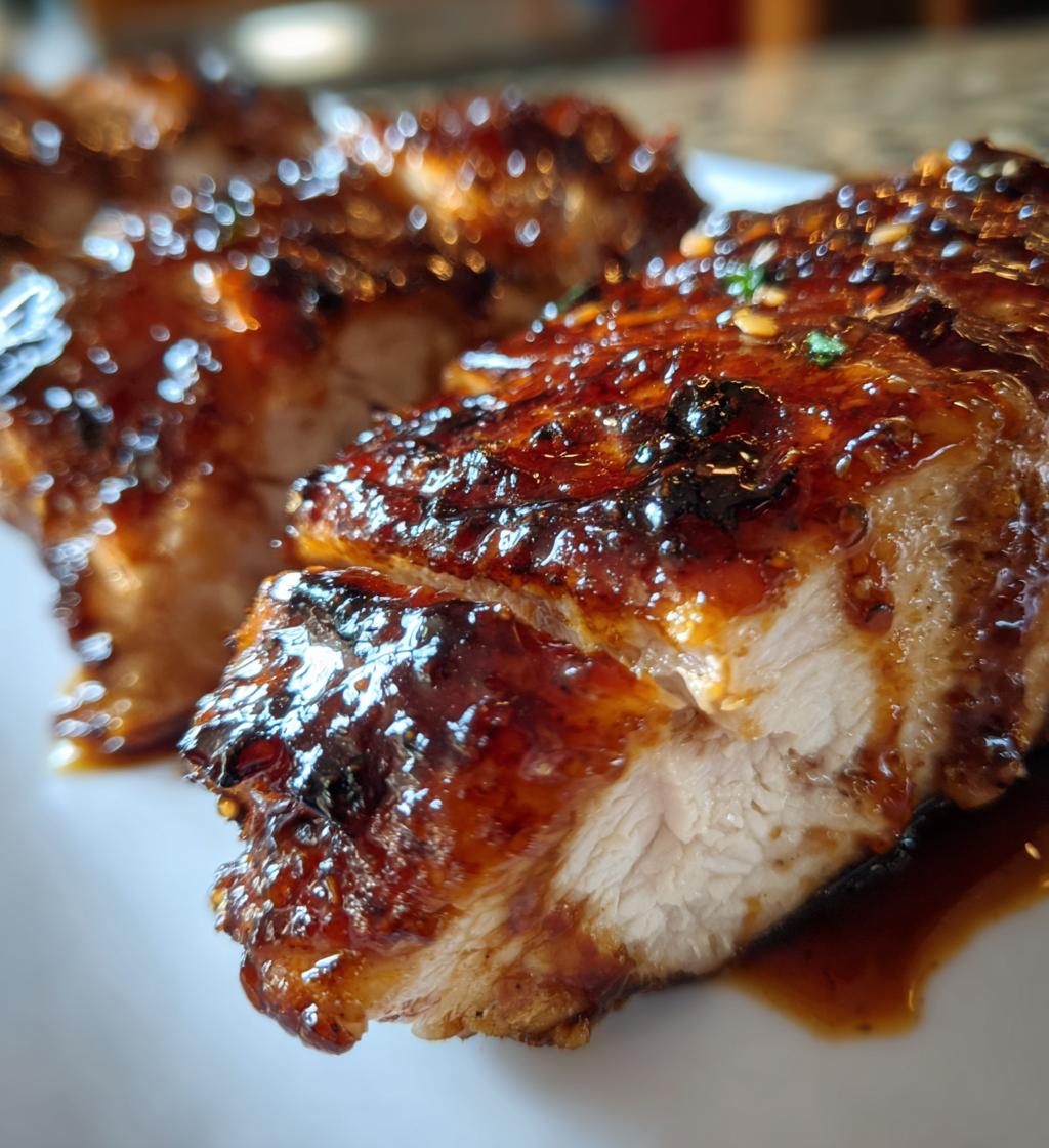 air fryer teriyaki chicken breast - detail 1