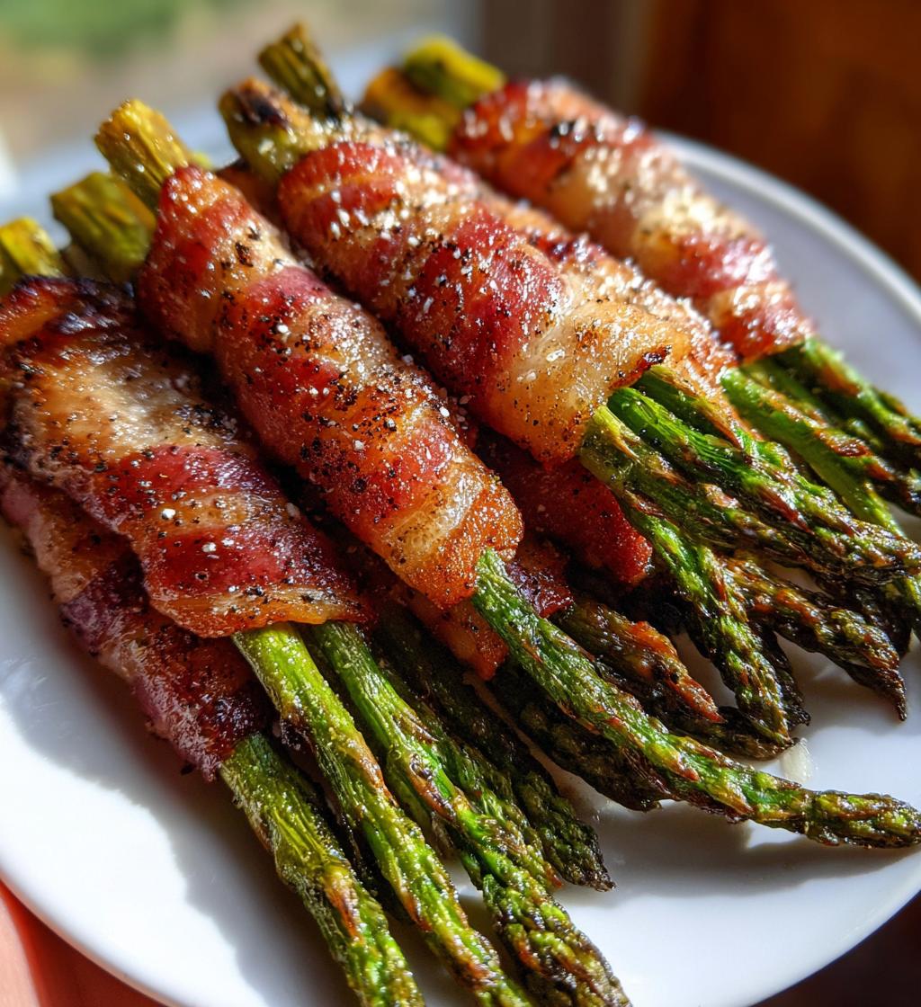 easy air fryer bacon wrapped asparagus recipe - detail 1