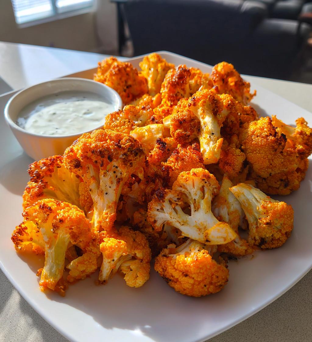 easy air fryer buffalo cauliflower recipe - detail 1