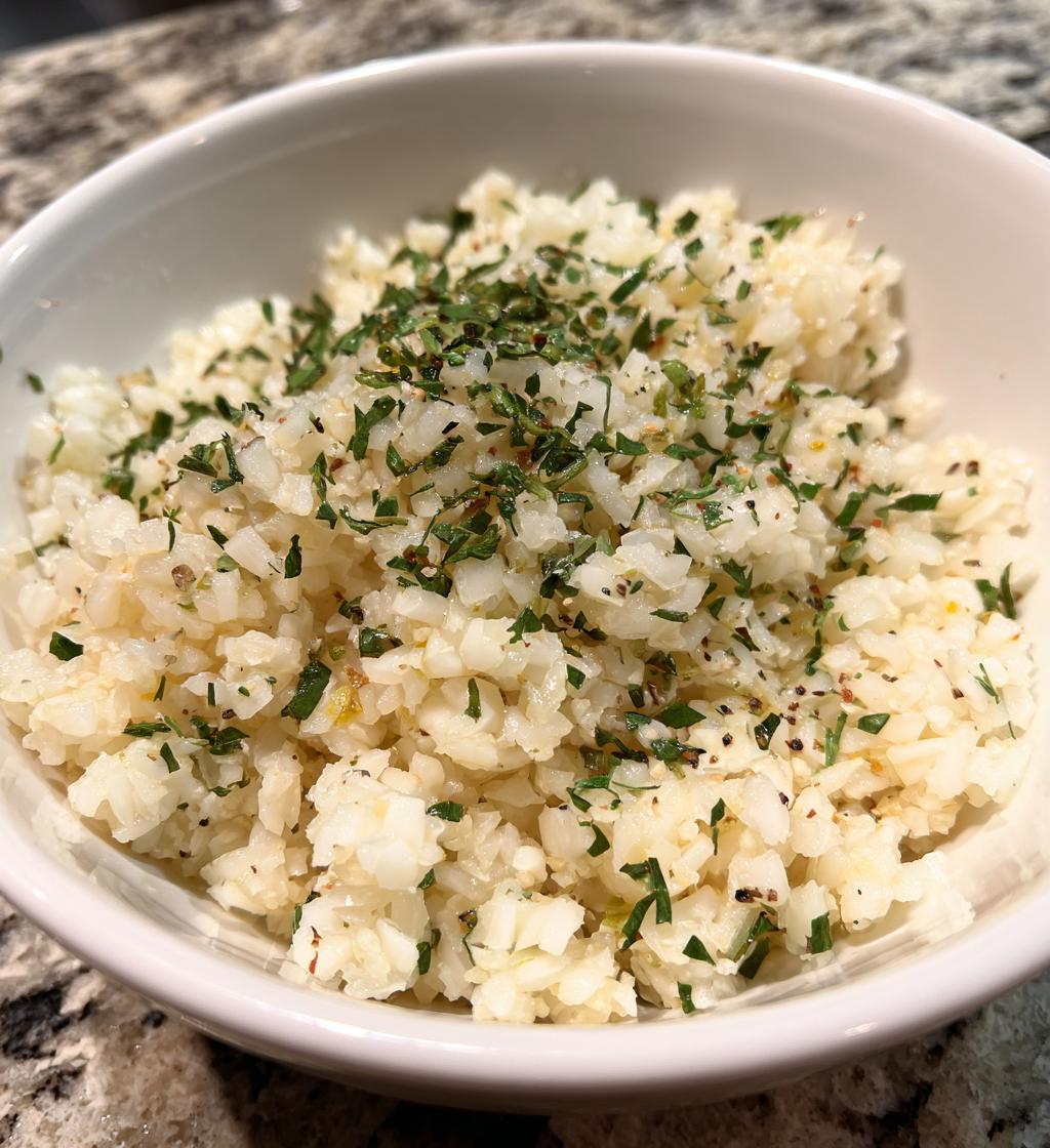 easy air fryer cauliflower rice recipe