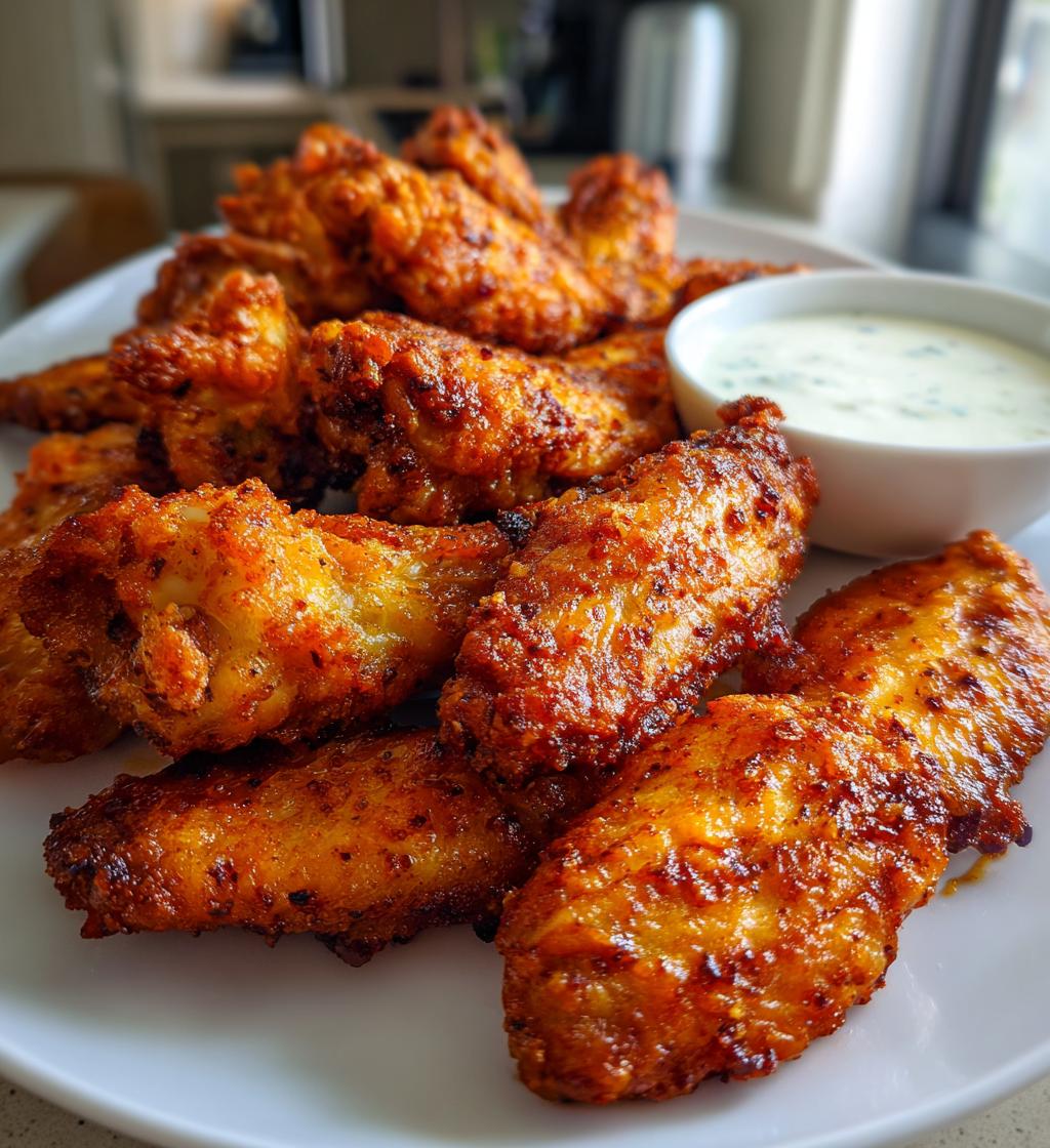 easy air fryer chicken wings - detail 1