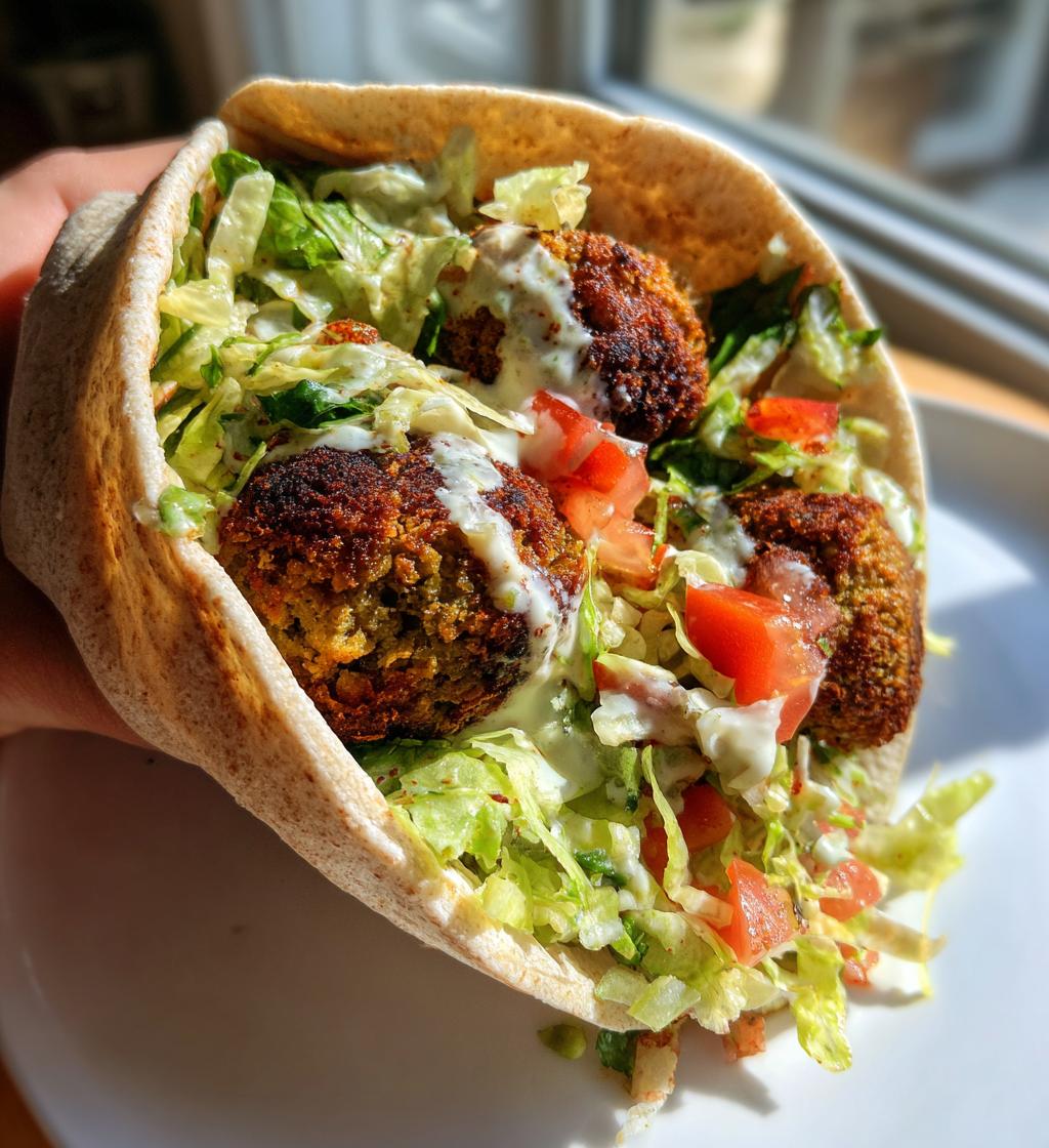 easy air fryer falafel wraps recipe - detail 1