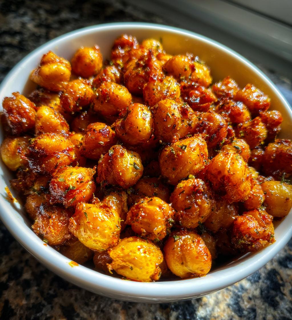 easy air fryer spicy chickpeas recipe - detail 1