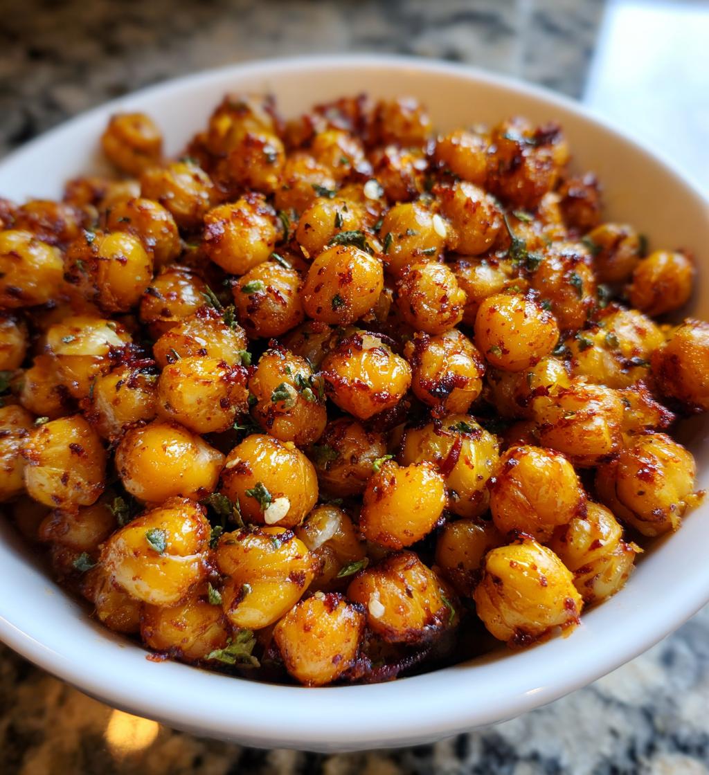 easy air fryer spicy chickpeas recipe