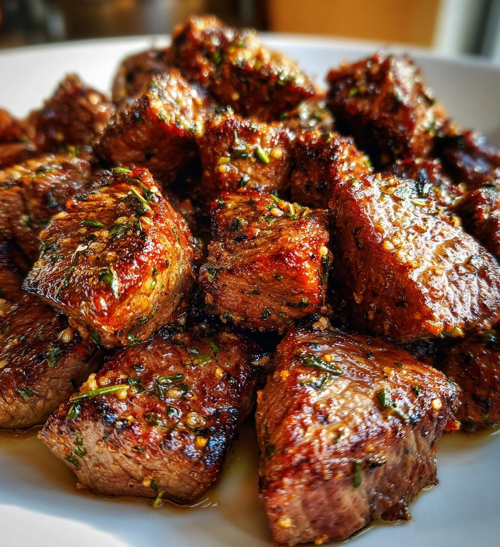 easy air fryer steak bites recipe - detail 1