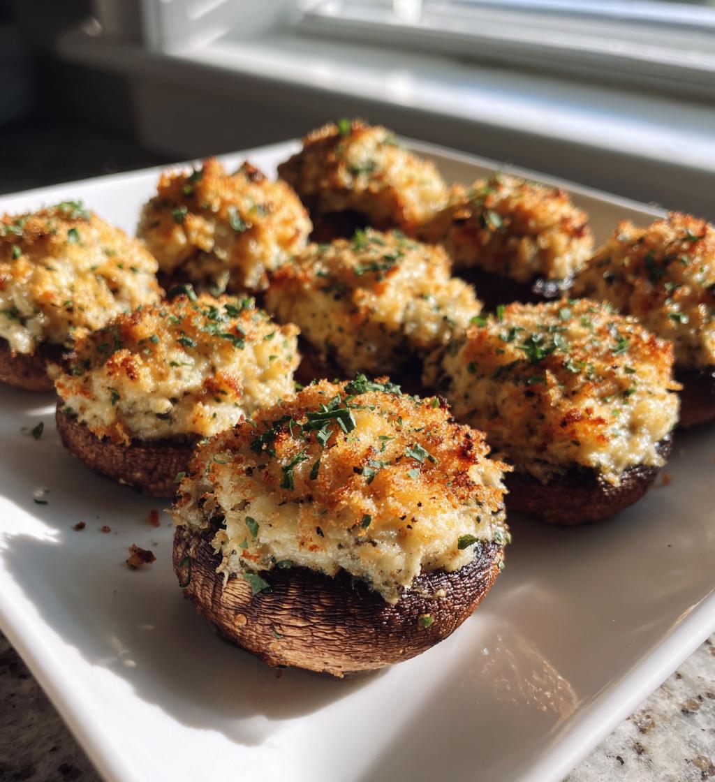 easy air fryer stuffed mushrooms recipe - detail 1