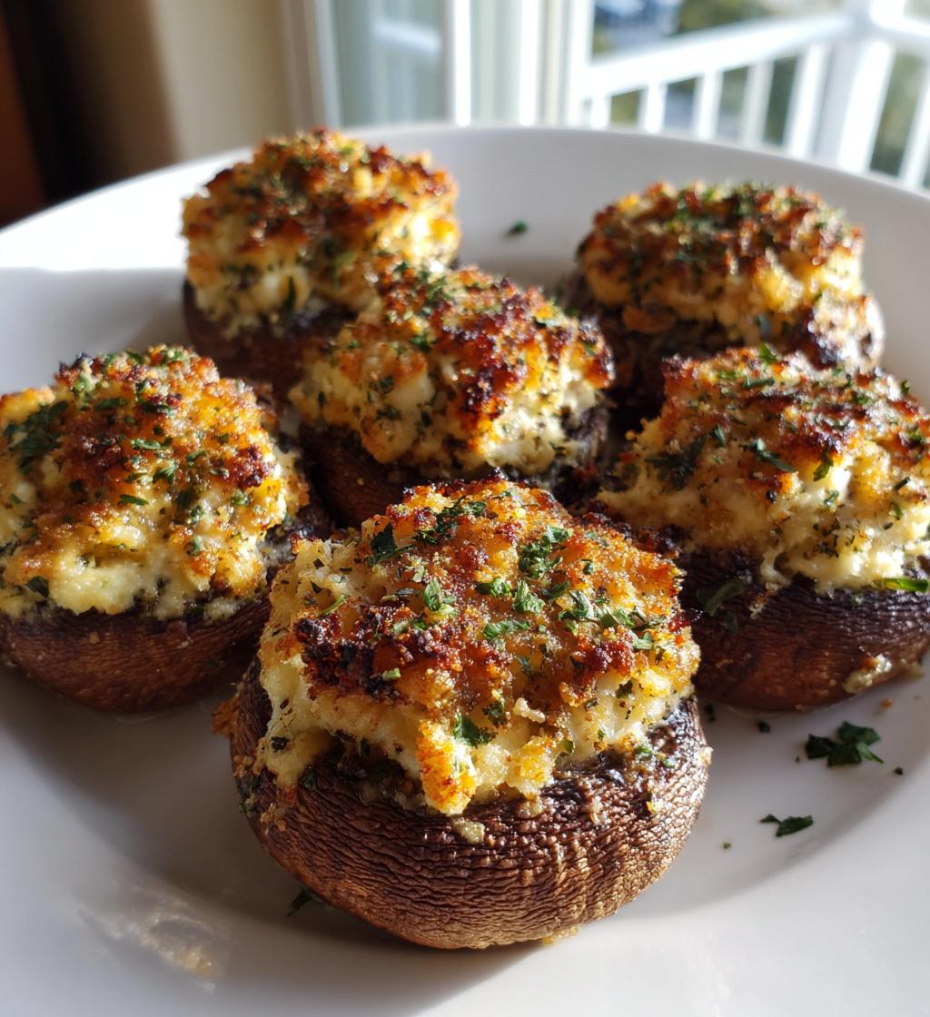 easy air fryer stuffed mushrooms recipe
