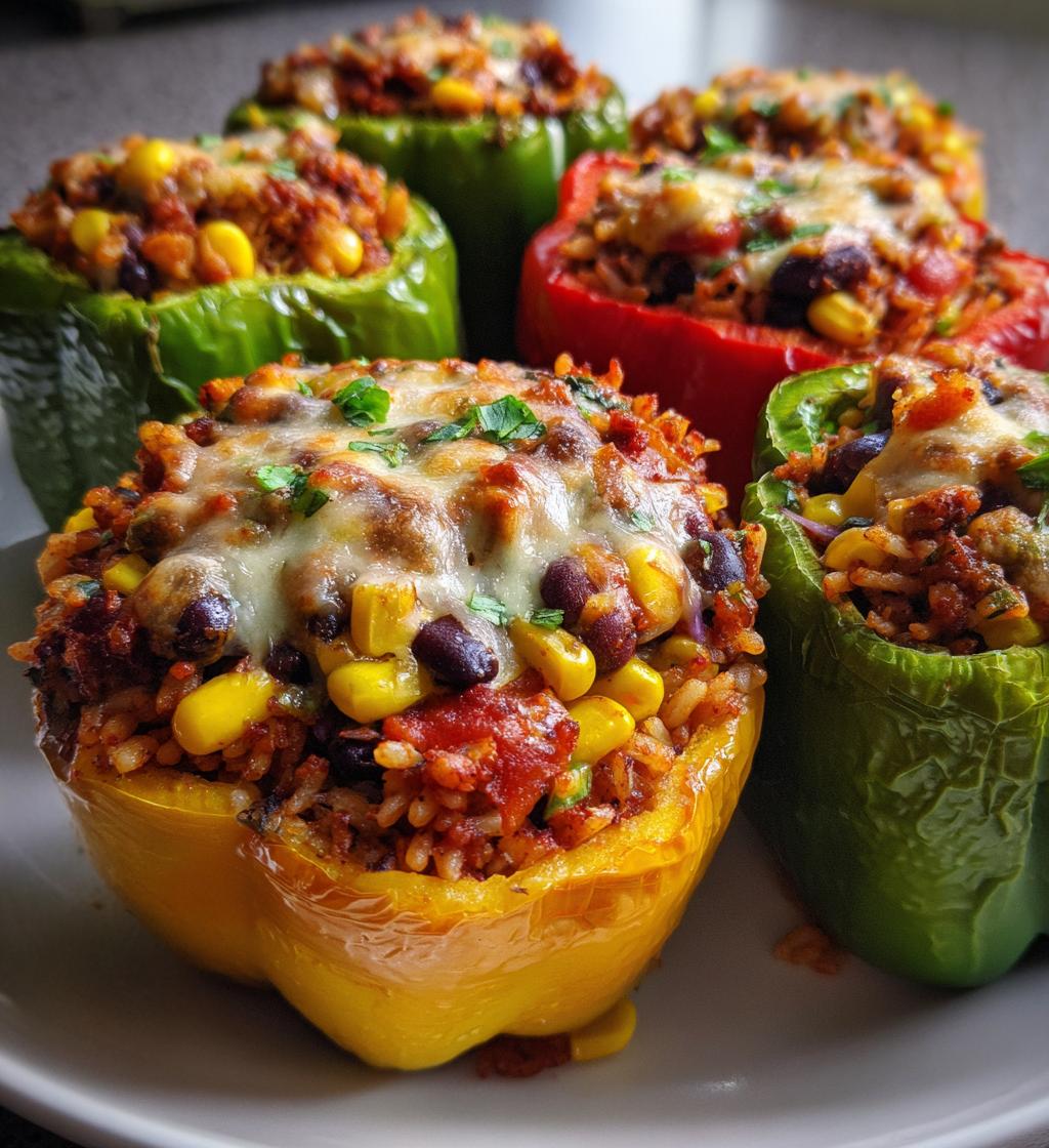 easy air fryer stuffed peppers recipe - detail 1
