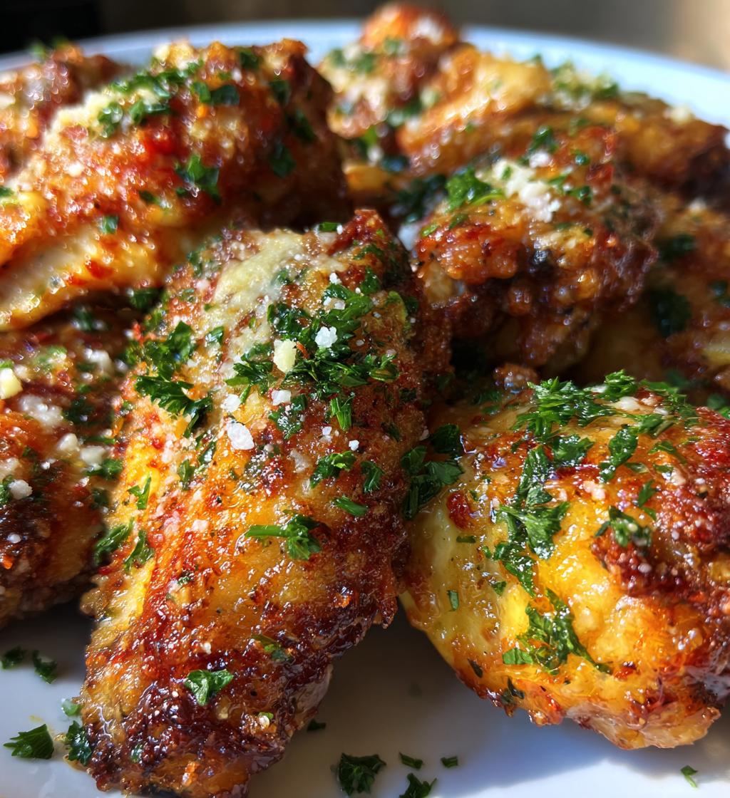 garlic parmesan air fryer chicken wings a must try delight