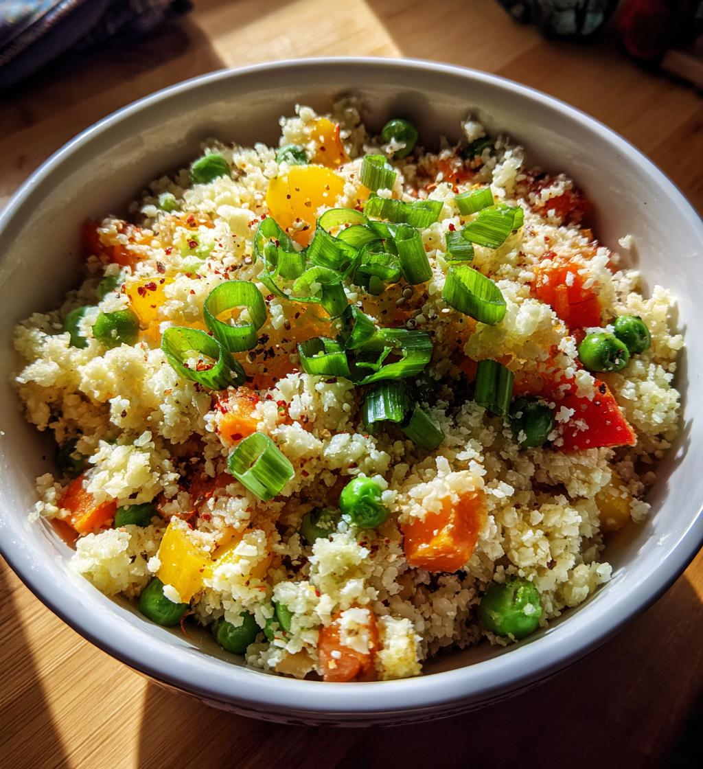 healthy air fryer cauliflower rice bowls