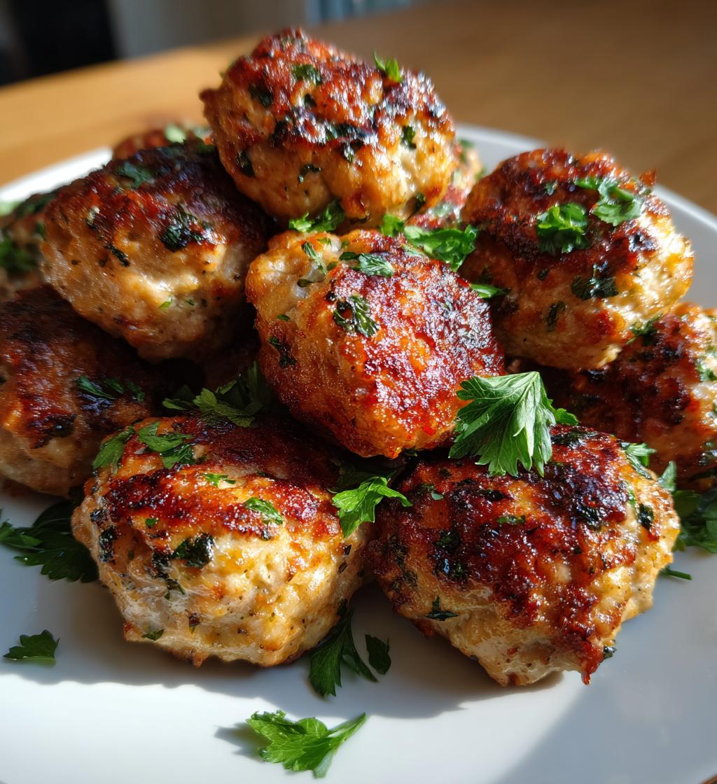 healthy air fryer turkey meatballs recipe - detail 1