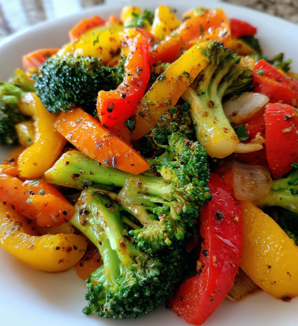 healthy air fryer veggie stir fry recipe - detail 1