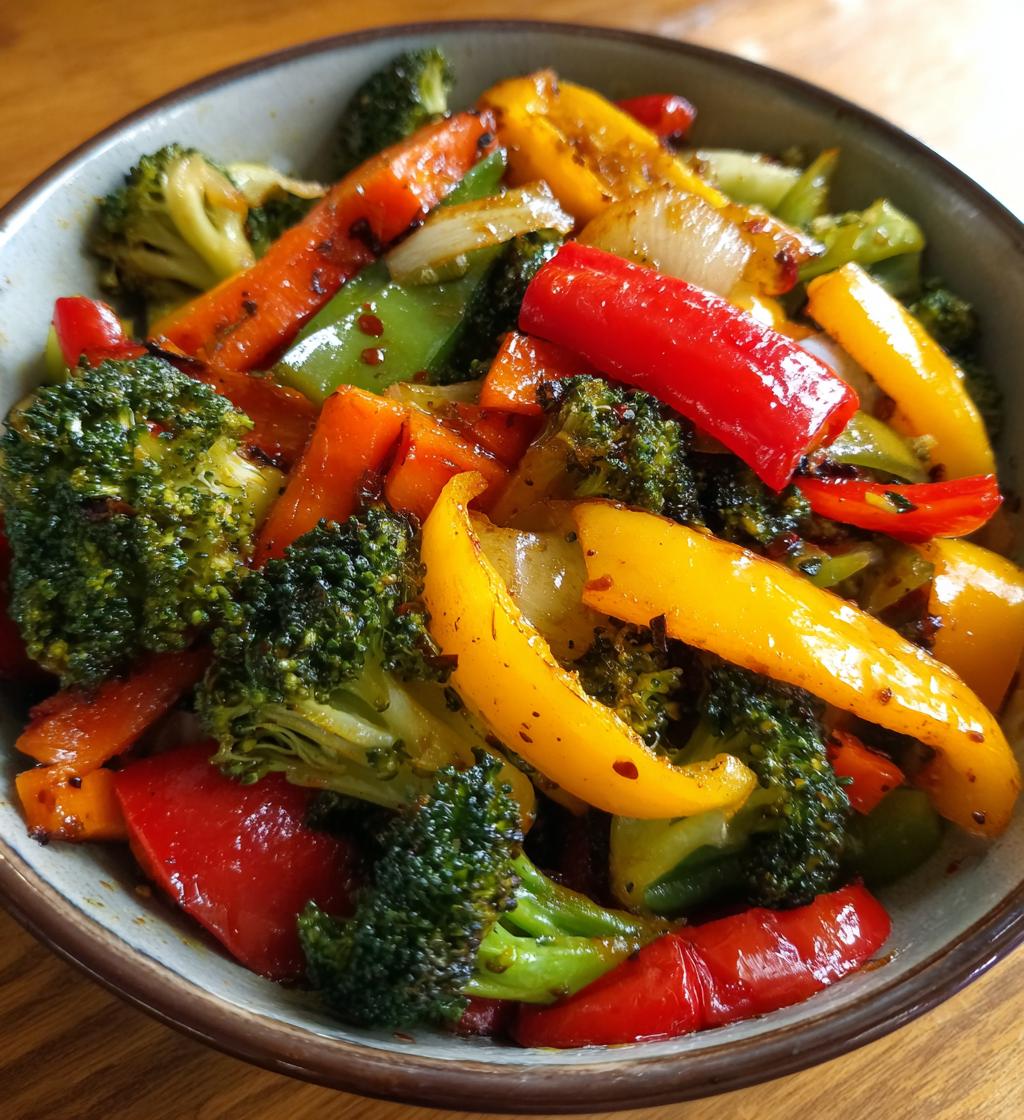 healthy air fryer veggie stir fry recipe